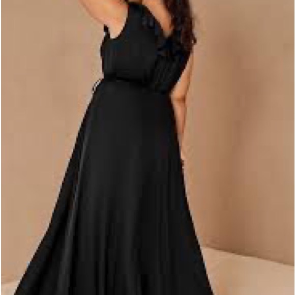 BHLD Tags On black wedding guest gown /wrap dress - Picture 10 of 10